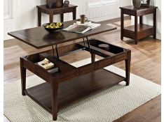 Crestline Occasional Table Set in Mocha Cherry