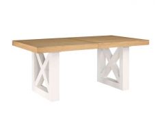 Magnolia Rectangular Dining Table in Natural and White