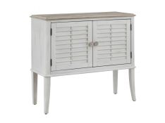 Beach Comber Server in Weathered White with Brown Top