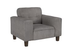 Deerhurst Upholstered Accent Chair in Charcoal