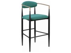 Tina Set of 2 Upholstered Bar Chairs in Green