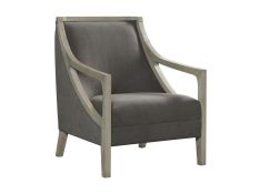 Hopkins Chair with White Wash Arm in Columbia Charcoal