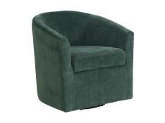 Torrance Swivel Chair in Robin Emerald