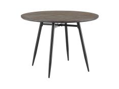 Keenan Round Dining Table in Black and Brown