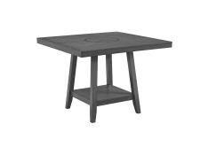 Seneca Square Counter Table with Lazy Susan in Grey