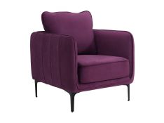 Rae Chair in Lavish 152 Purple Velvet