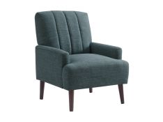 Kiwi Accent Chair with Channel Back in Palmer Teal