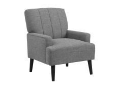 Kiwi Accent Chair with Channel Back in Palmer Steel