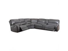 Saul Sectional Sofa in Gray Finish