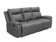 Gaston Manual Reclining Sofa with Drop Down Console in Gray