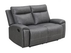 Gaston Manual Reclining Loveseat in Gray