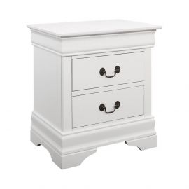 Passion Furniture Louis Philippe Cappuccino 3 Drawer Nightstand