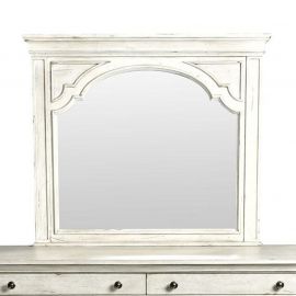 Highland Park Mirror in Cathedral White