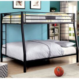 Furniture of America Claren Full/Queen Bunk Bed in Black