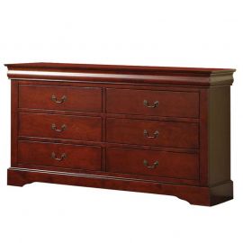  Acme Louis Philippe III 6 Drawers Dresser in Cherry : Home &  Kitchen