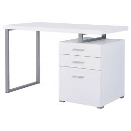 Selena 3-drawer Computer Desk Storage Cream White - Coaster