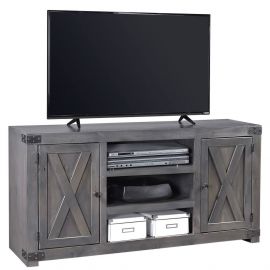 Willow Distressed White Entertainment Wall Unit