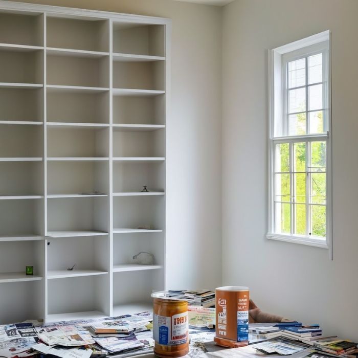 How To Paint A Bookshelf