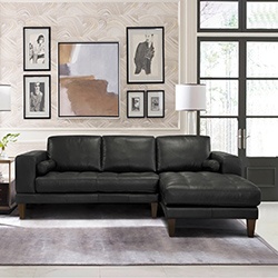 black sectional sofa