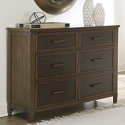 Wyattfield Small Dresser In Walnut Brown By Ashley Furniture