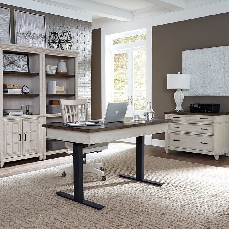 Caraway 60 Inch Adjustable Lift Top Desk - Aspen Home Furniture - Local Furniture Outlet