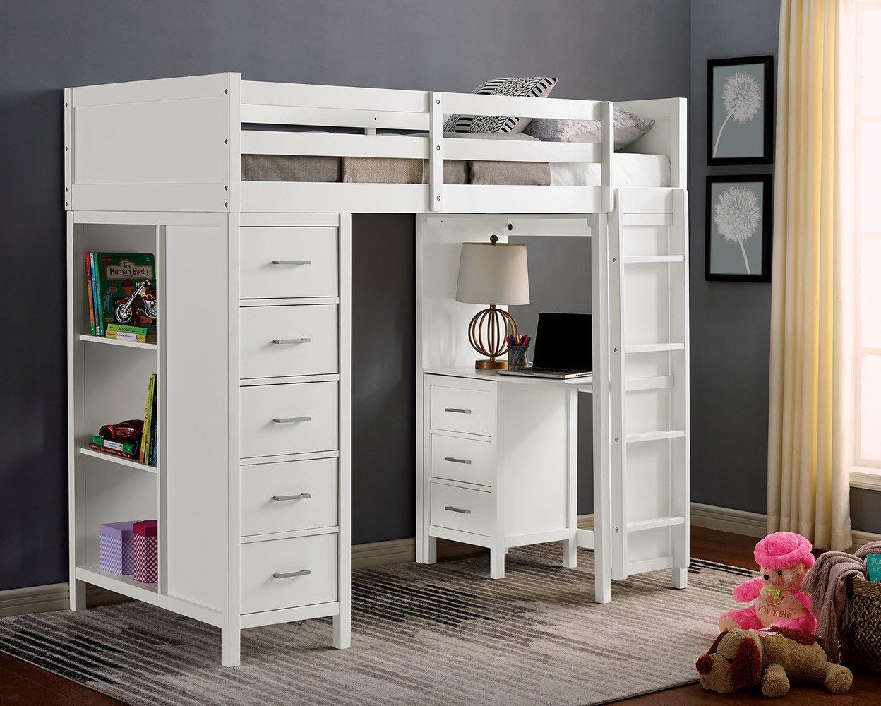 Cassidy Twin Loft Bed - Furniture of America - Local Furniture Outlet