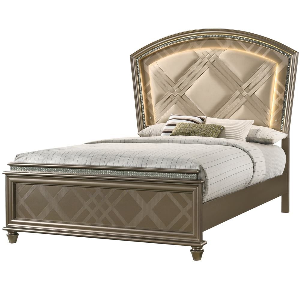 Cristal Queen Bed - Crown Mark Furniture - Local Furniture Outlet