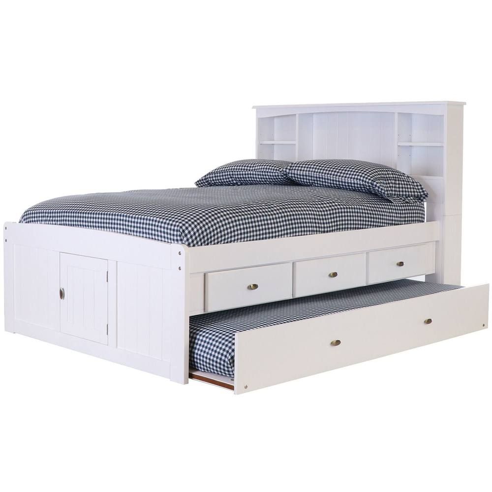 Full Bookcase Captains Bed - Local Furniture Outlet