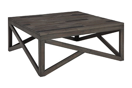 Haroflyn Square Coffee Table In Gray - Local Furniture Outlet