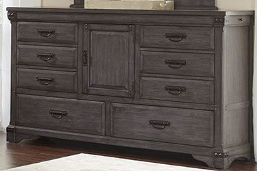 Avalon Furniture Larchmont Dresser In Antique Grey - Local Furniture Outlet