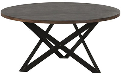 Round Coffee Table In Smoke Grey Black - Local Furniture Outlet