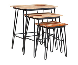 Tristan Nesting Tables In Natural - Local Furniture Outlet