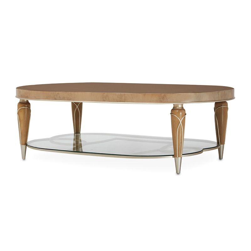 Villa Cherie Oval Cocktail Table - AICO Furniture - Local Furniture Outlet