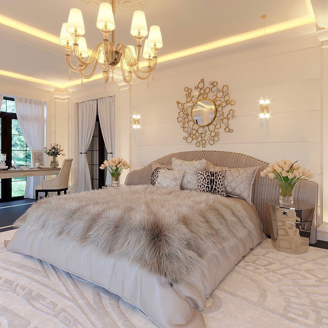 Luxurious California king bed