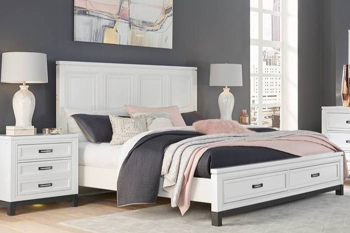 California King Bed Frame with Storage - Local Furniture Outlet