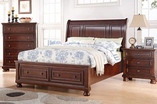 cherry queen bed frames - Local Furniture Outlet