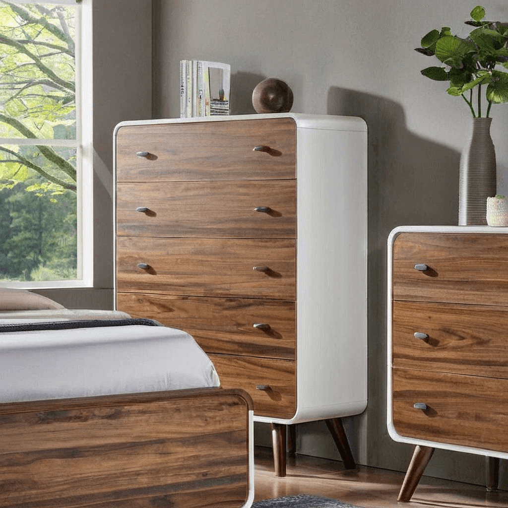 Wood Chest of Drawers in Bedroom - Local Furniture Outlet