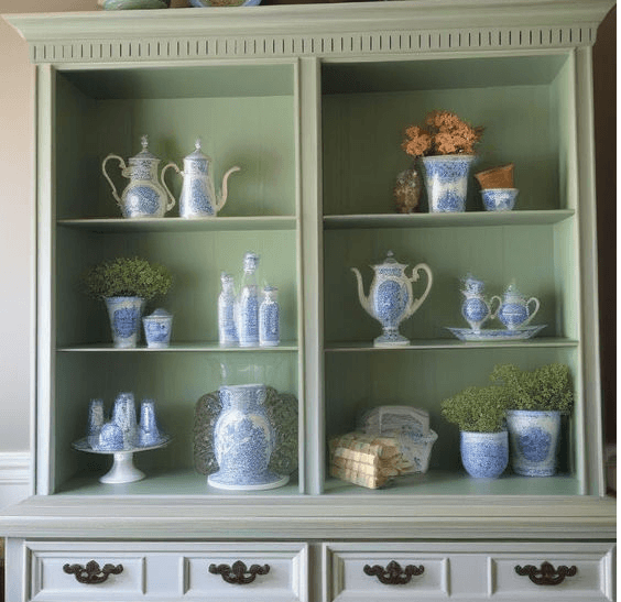 Lamp Collection in a China Cabinet | Local Furniture Outlet