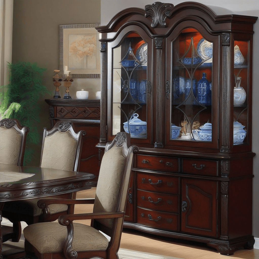 Dark Wood China Cabinet | Local Furniture Outlet