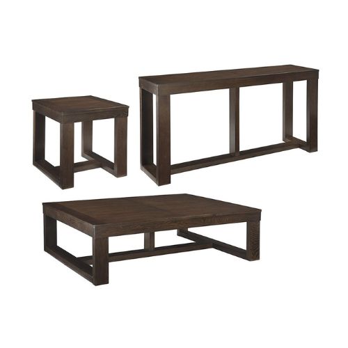 Dark Brown Coffee Table Sets - Local Furniture Outlet