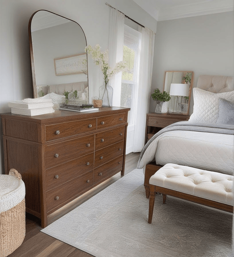 Dresser near the bed | Local Furniture Outlet