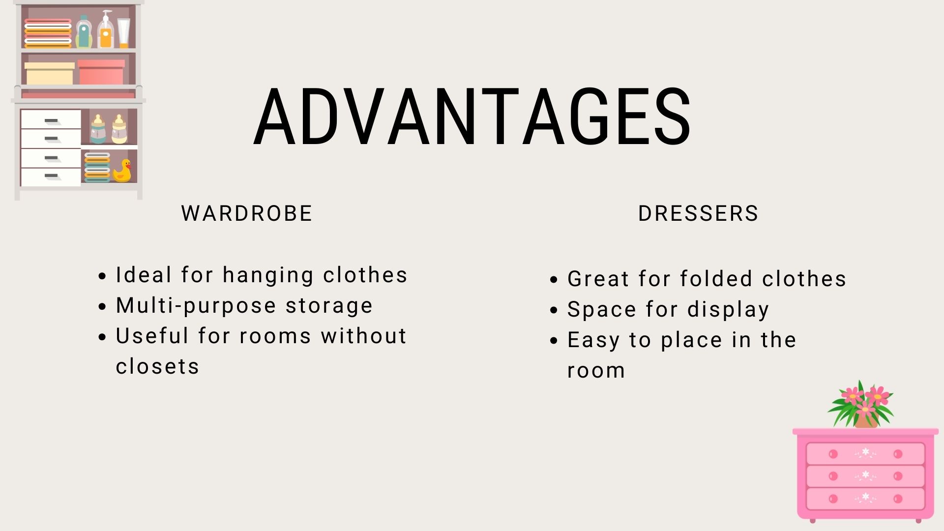 Advantages of wardrobes and dressers - Local Furniture Outlet