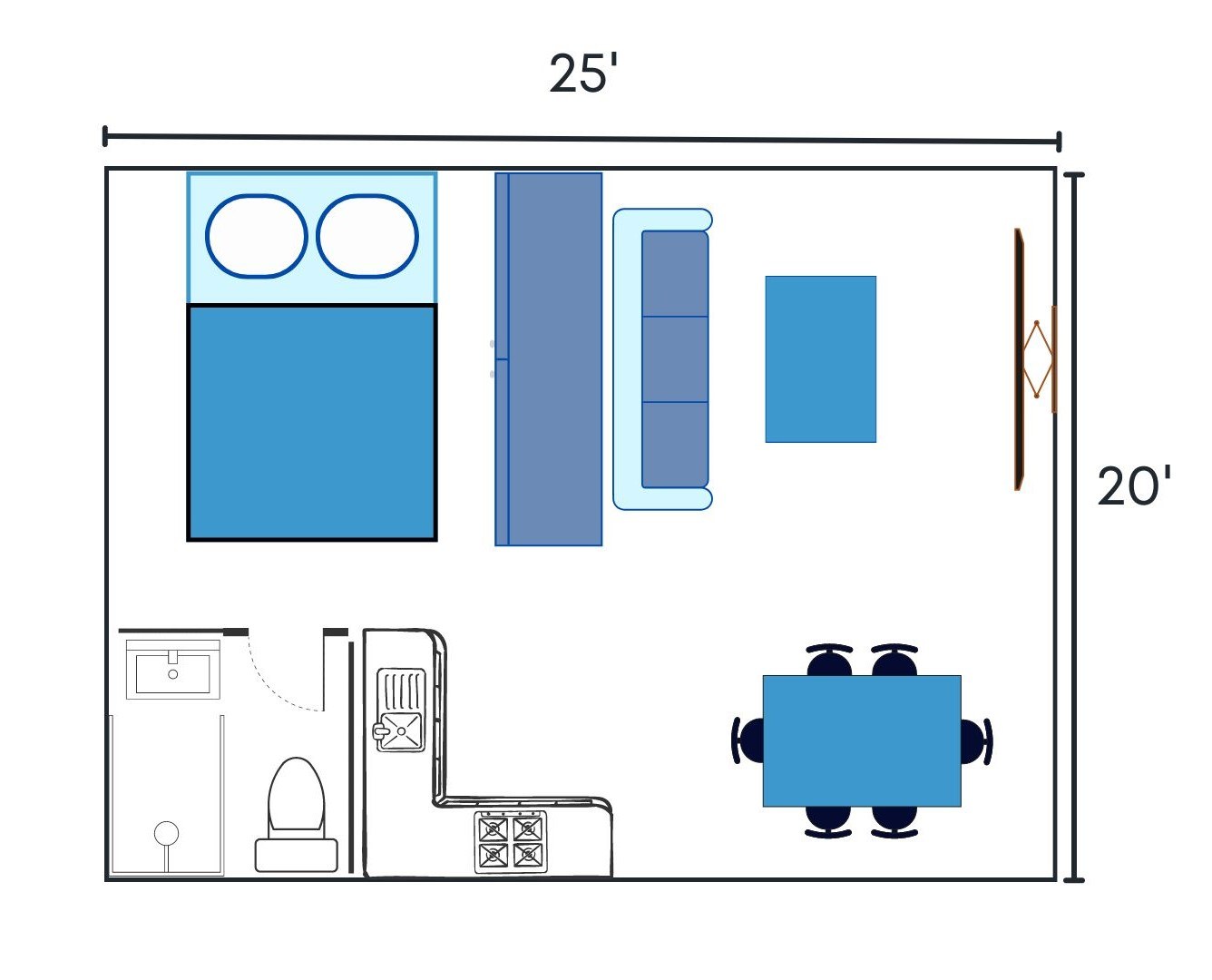 Small Apartment Layout - Local Furniture Outlet