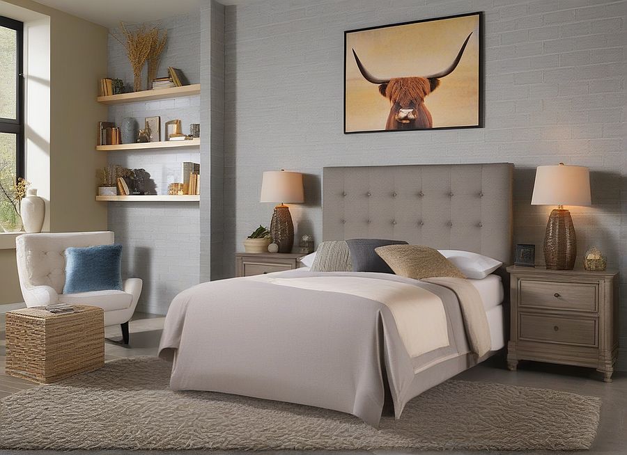 California king bed in a minimalist yet chic bedroom